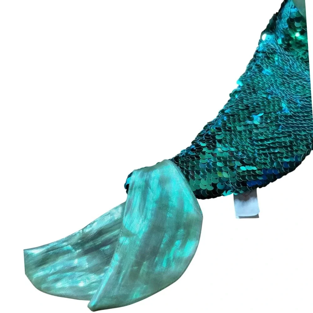 Disney The Little Mermaid Ariel 18 in Plush Doll Mermaid Sequin Tail Sparkle Bow